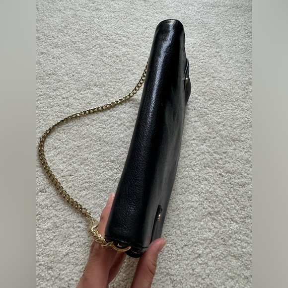 Michael Kors black leather shoulder bag with gold chain and hardware - Picture 15 of 16